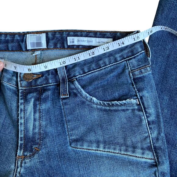 Salt Works Sz 28 Vtg Y2K Low Rise Flare Jeans Usa Made Vintage Wash Flap Pockets - Picture 11 of 16